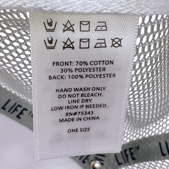 TOMMY BAHAMA CAP HAT, FRONT IS WHITE BACK IS GREY MESH & LOGO ADJ. STRAP, UNISEX - Picture 15 of 15